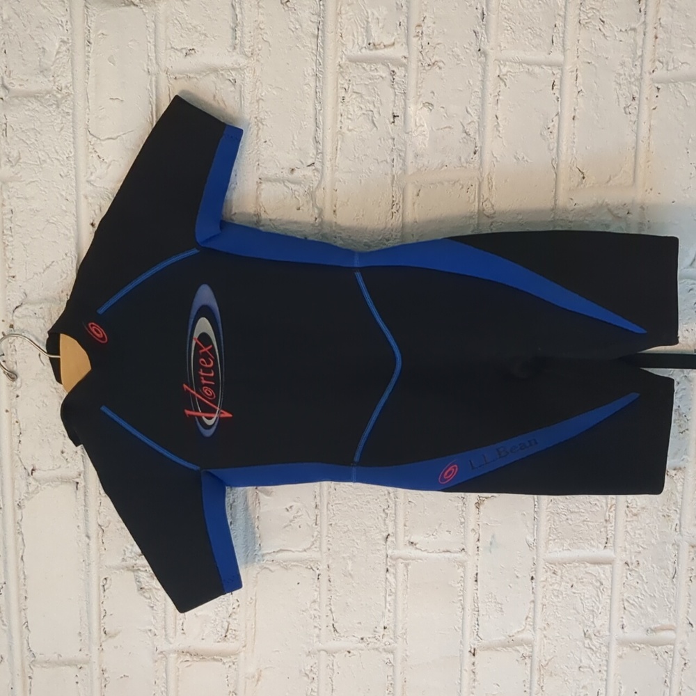 LL Bean Vortex Black Pacific Short Sleeve Scuba Diving Wetsuit Size 6